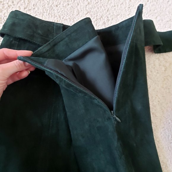 100% GENUINE LEATHER GREEN SKIRTS - ZARA - Picture 7 of 11